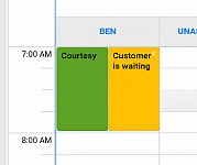 Missing visual for conflicts overlapping appointments